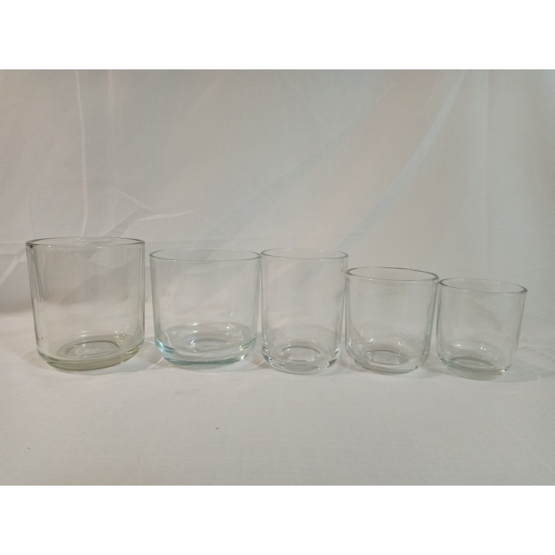 5 Sizes Clear Candle Holder/Candlesticker/Cup with Arcuate Bottom – Glass Candle Holder and Glass Container price