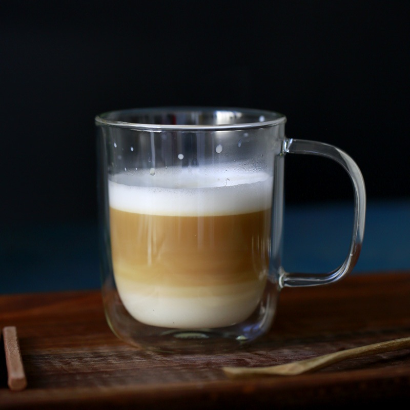 Custom High Borosilicate Double Wall Glass Drinking Cup Glass Coffee Tea Mug with Handle – Glass Coffee Mug and Glass Tea Mug price