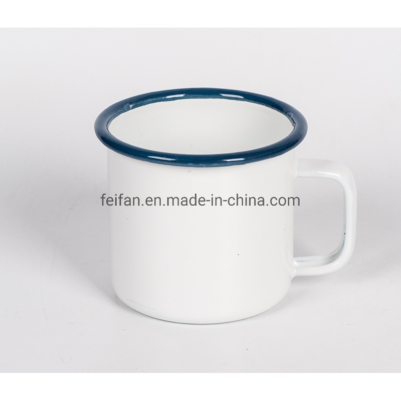 Enamel Cup/Mug with Wide Roll Rim and Square Handle – Coffee Cup and Cup price
