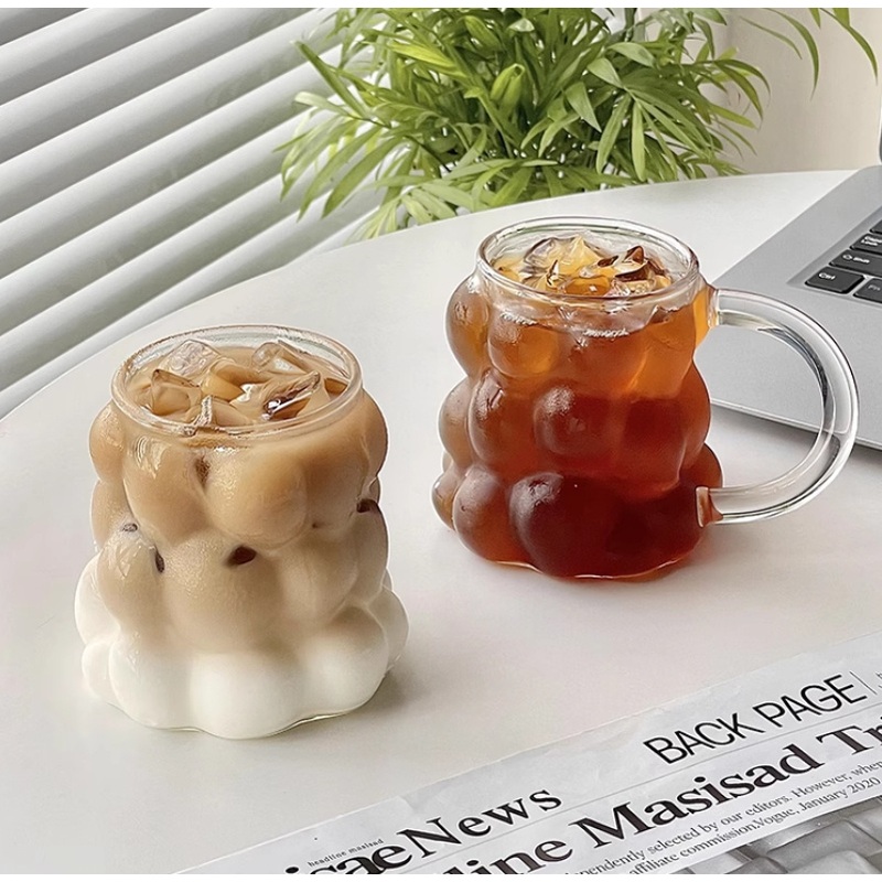 Hot Selling Lovely Grape Shaped Glass, Irregular Glass Breakfast Milk Iced Coffee Cup, Suitable for Party Restaurant Home – Glass Cup and High Borosilicate Glass price