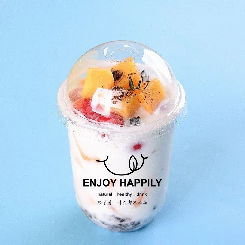 Logo Printed Take Away Cup U-Shape Plastic Cup for Milk Tea/ Smoothie – PP Cup and Plastic Cup price