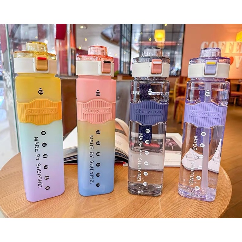 New Trend Portable Outdoor Sports Water Bottle Plastic Drinking Water Bottle with Straw – Sport Water Bottle and Custom Logo Water Bottle price