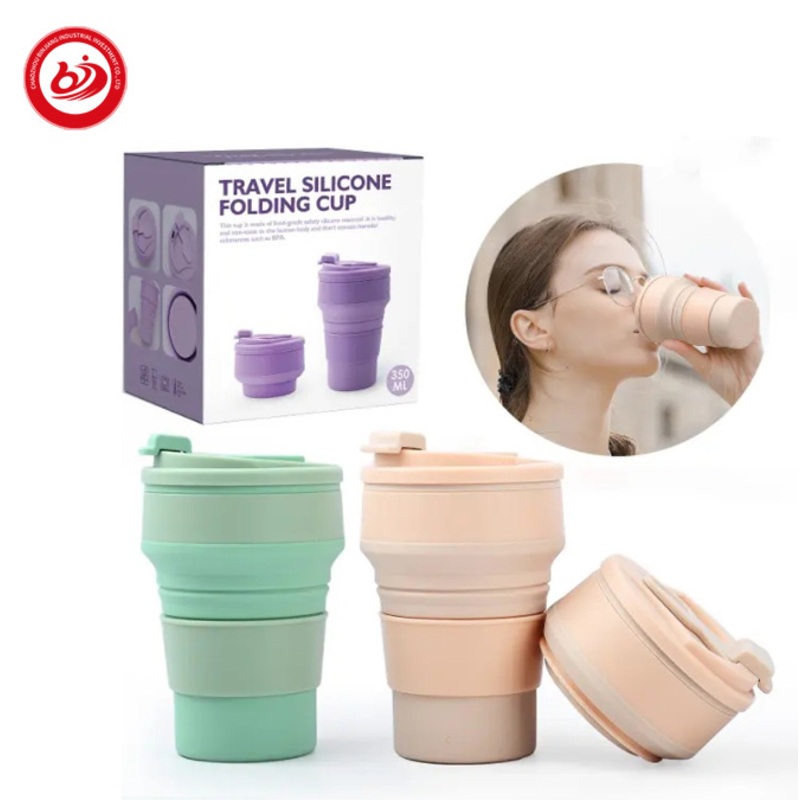 Outdoor High Quality Custom Silicone Collapsible Coffee Cup Retractable Foldable Coffee Cup Silicone Cup for Travel – Silicone Foldable Cup and Foldable Mug price