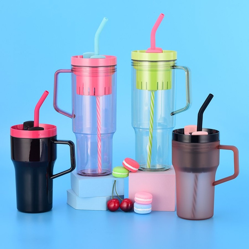 Portable Car Mug Water Bottle BPA Free Pctg Material 600/1200ml Large Capacity Plastic Tumbler with Handle – Large Capacity Tumbler and Portable Car Mug price