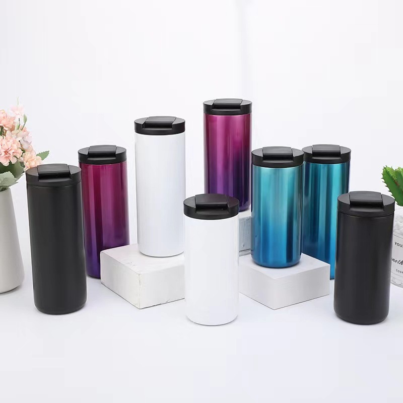 Rubber Paint 350ml 450ml Coffee Mug Steel Stainless Insulated Wide Mouth Cup Custom Capsule Tumbler Bottle Water Thermos Flask Cup – 450ml Coffee Mug and Wide Mouth Tumbler price