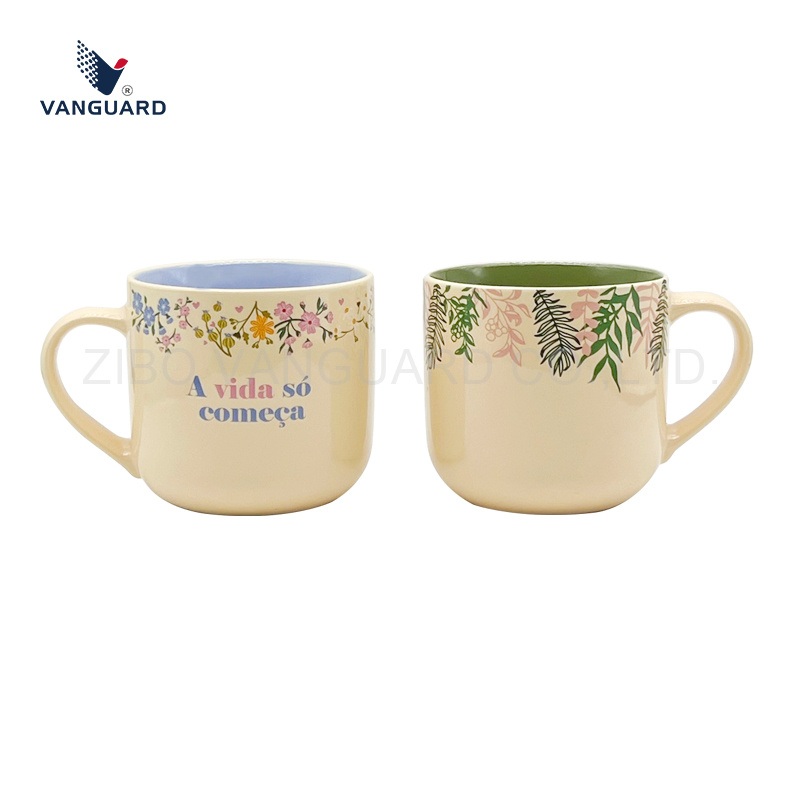 Two-Tone Color Soup Mug Customized Round Ceramic Mug Ceramic Soup Mug – Ceramic Soup Mug and Round Ceramic Mug price
