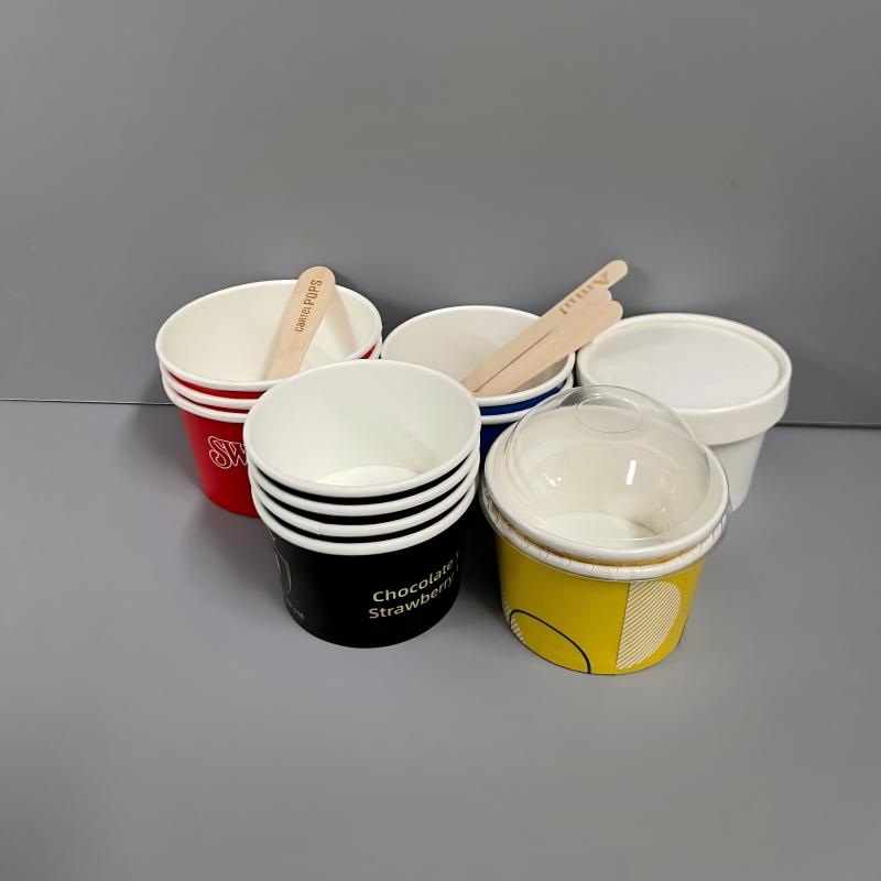 Wholesale Custom Logo Biodegradable Disposable 2.5oz 4oz 5oz 6oz 8oz 10oz Paper Ice Cream Cups with Lid – Paper Ice Cream Cups with Lid and Biodegradable Disposable Paper Cup price