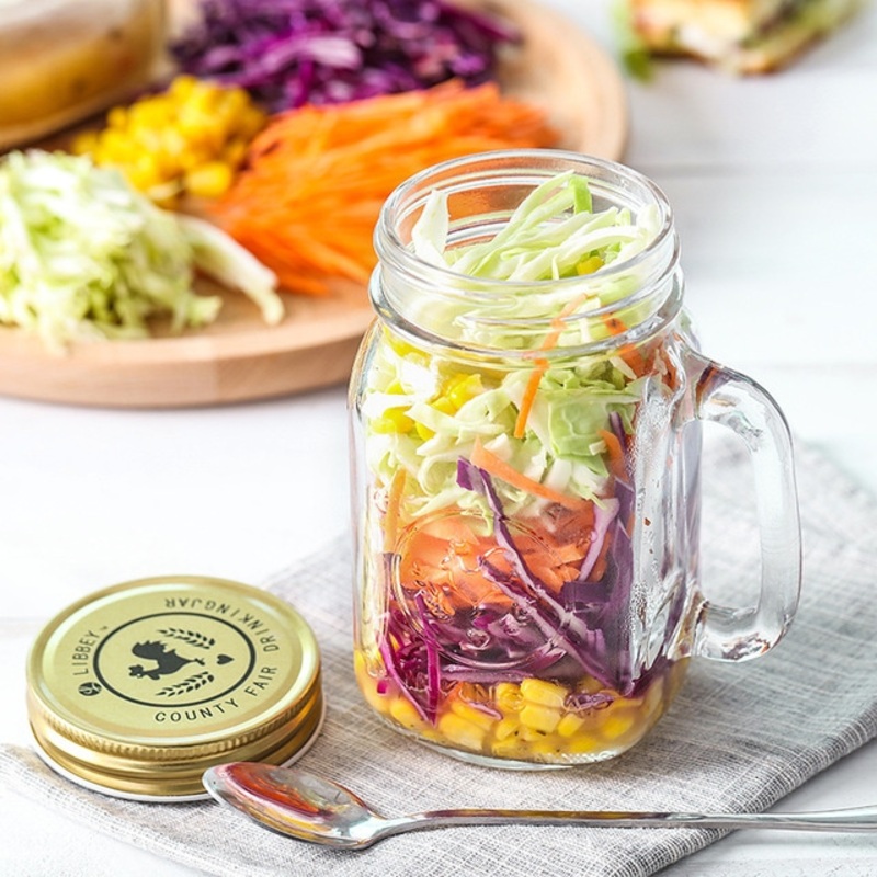 16 Oz Regular Mouth Mason Cup Mug with Handle 450ml Clear Glass Mason Jar with Lid and Straw Clear Drinking Glass Cup – Mason Jar and Mason Jars with Lid price