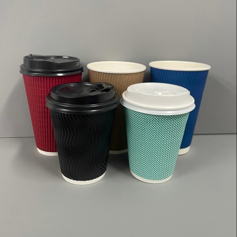 4/8/12/16oz Disposable Custom Ripple Wall Coffee Paper Cup – Ripple Wall Coffee Paper Cup and Ripple Wall Paper Cup price