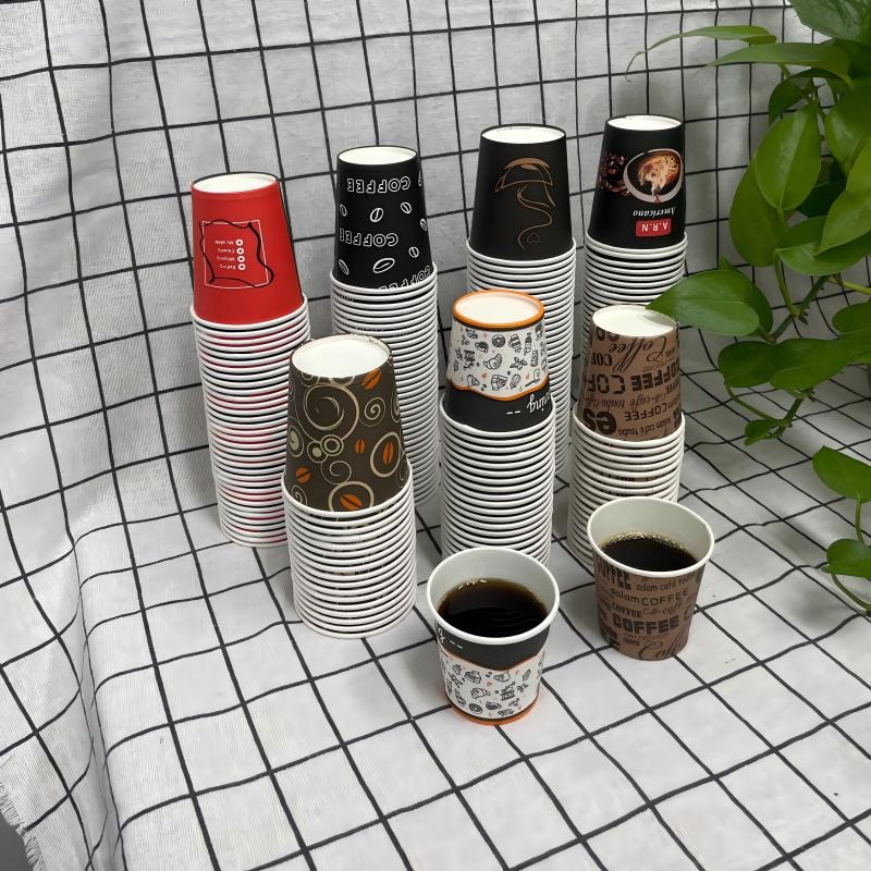 5oz 7oz 8oz 9oz Disposable Single Wall Paper Cups for Tea & Coffee Custom Printed Paper Cups – Wholesale Selling Ripple Paper Cups and Custom Logo Printed Paper Cup price