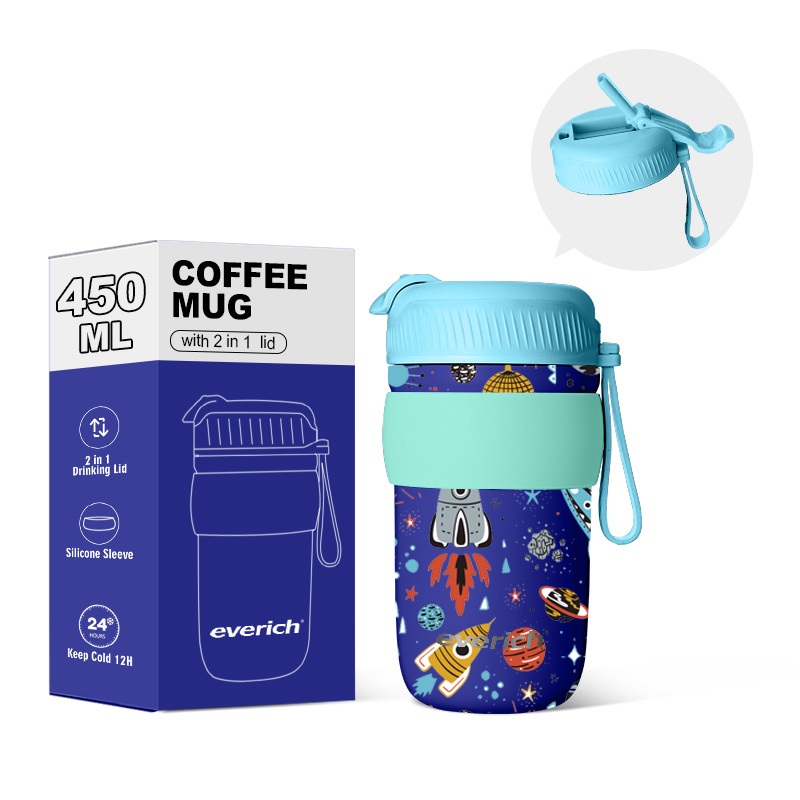 BPA Free 450ml Easy Carry Wide Mouth Travel Easy Clean Stainless Steel Cup for Wholesales – Coffee Mug and Insulated Mug price