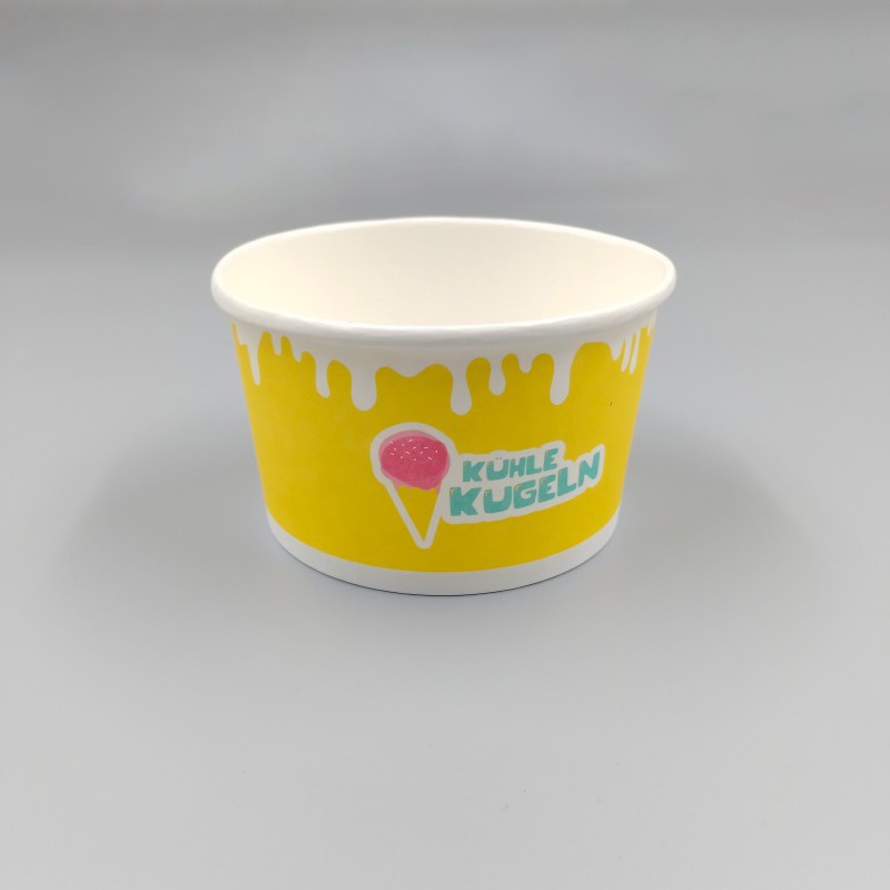 Custom Logo Disposable Paper Cup with Lid for Frozen Yogurt Ice Cream – Ice Cream Cup and Frozen Yogurt Cup price