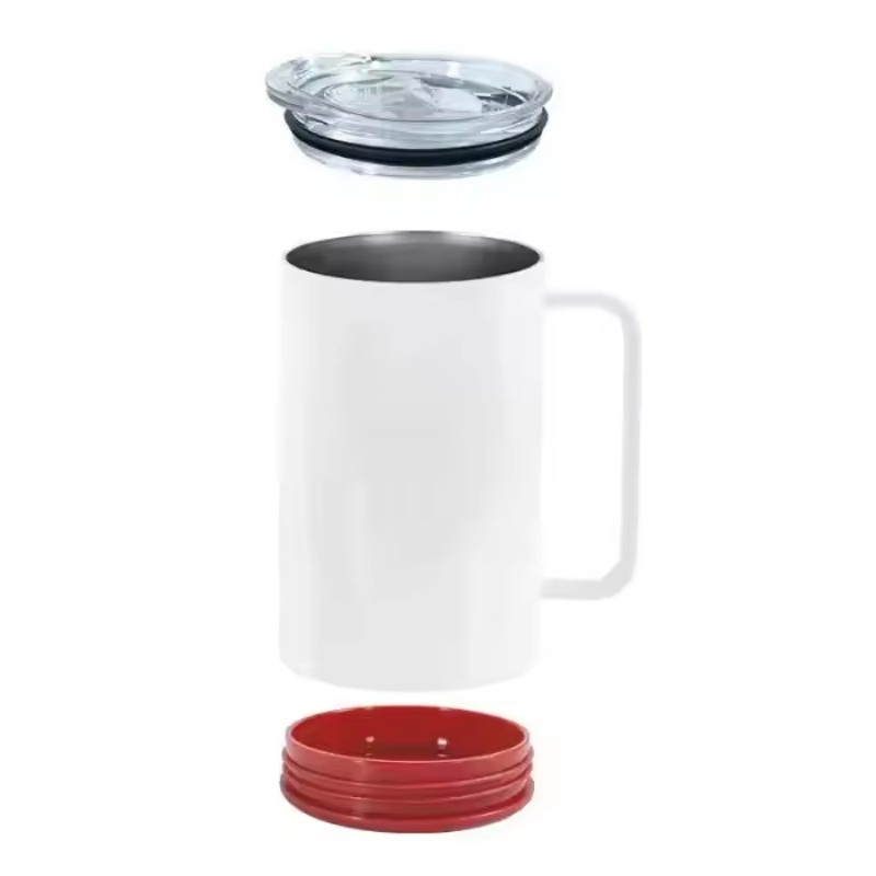Custom Logo High Capacity 14oz Insulated Vacuum Stainless Steel Coffee Mug Tumbler – Sublimation Mug and Tumbler with Handle price