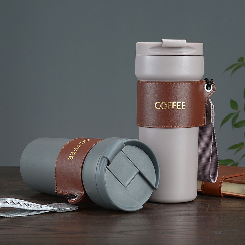 Custom Logo Printed 450ml Stainless Steel Insulated Thermo Water Bottle Double Wall Vacuum Travel Coffee Tumbler Cup Car Mug with Sleeve – Thermal Mug and Travel Mug price