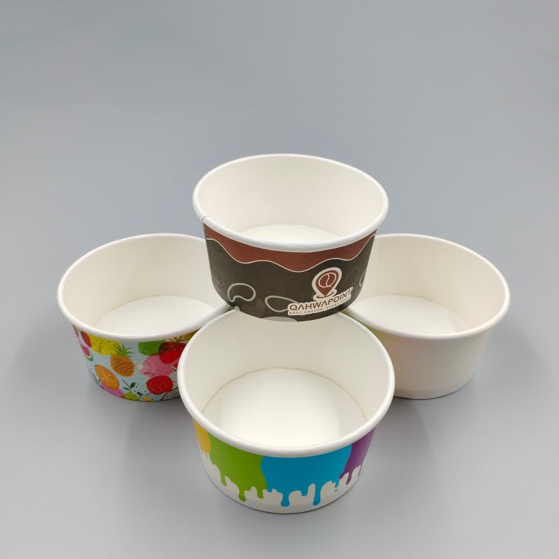 Eco-Friendly Disposable Durable Food Grade Yogurt Cups Ice Cream Paper Cup – Yogurt Cup and Ice Cream Cup price