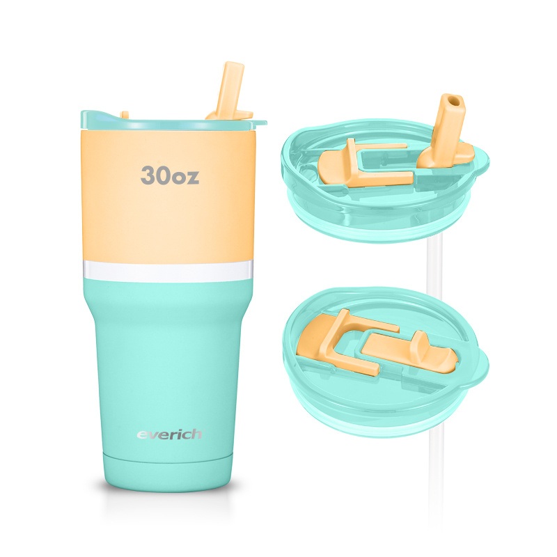 Everich 30oz Stainless Steel Beer Mug with Double Drink Lid – Double Wall Stainless Steel and Stainless Steel Mug price