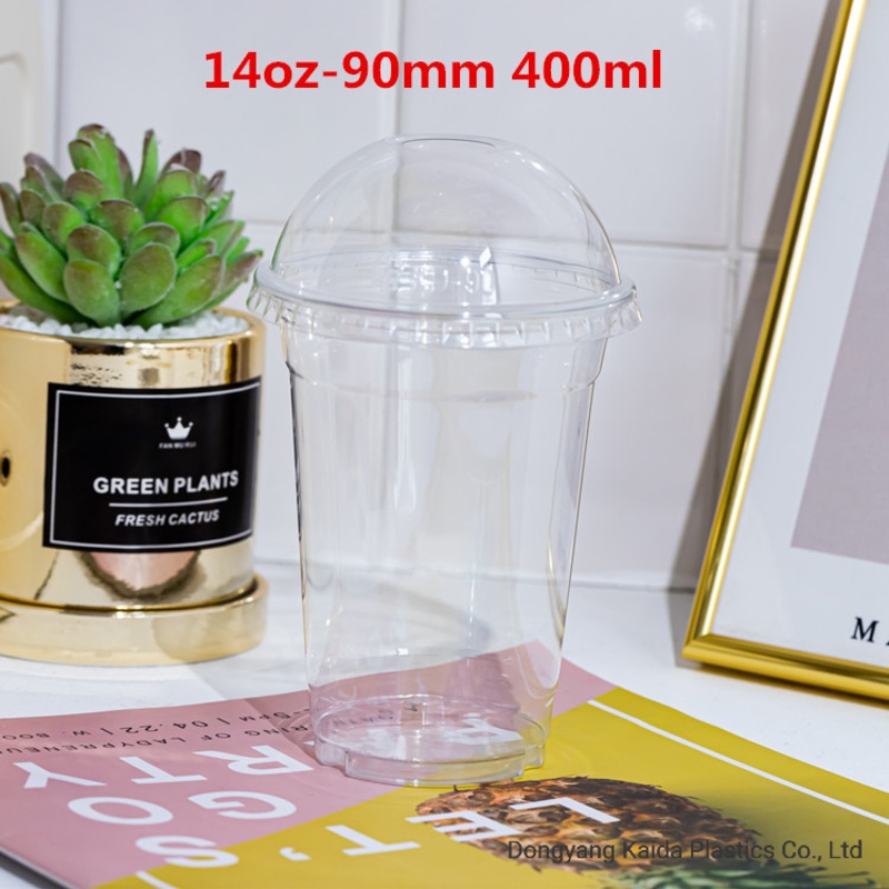 Factory Wholesale 400ml 14oz Cold Beverage Cup with Lid – Plastic Cup and Beverage Cup price