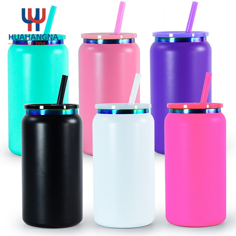 in Stock Christmas Rainbow Underneath Metal Beer Can Tumbler Vacuum Insulated Rainbow Plated 16oz Stainless Steel Glass Can Cups – Glass Cups and Water Cups price