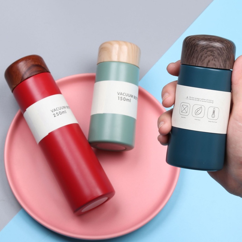 Rhong Wood Grain Mini Thermoses Cup Creative Small Fresh Cup Portable Pocket Outdoor Water Cup – Mug and Mug Cup price
