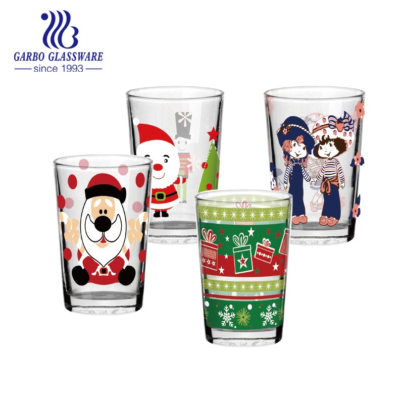 Wholesale V Shape Customized Printing Cheap Glass Tumbler Drinking Glass Cup – Glass Cup and Glass Water Cup price