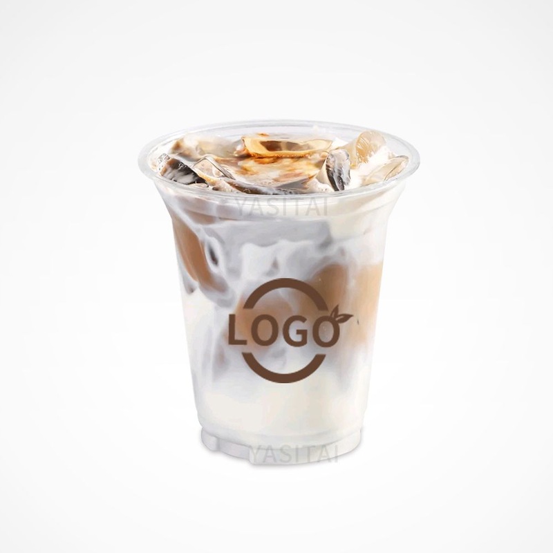 Yst New Arrivals Takeaway 12oz 16oz 20oz Cup Plastic Coffee Cups Plastic Iced Coffee Cups with Dome Flat Lids – Plastic Cups for Juice and Plastic Cups for Beer price