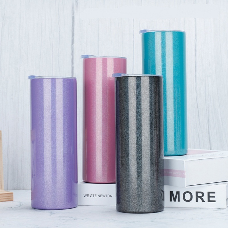 20oz Sublimation Shimmer Glitter Light Tumbler 20oz Cups with Lid and Straw – Rainbow Glitter Tumbler and Straight Tumbler 20oz price