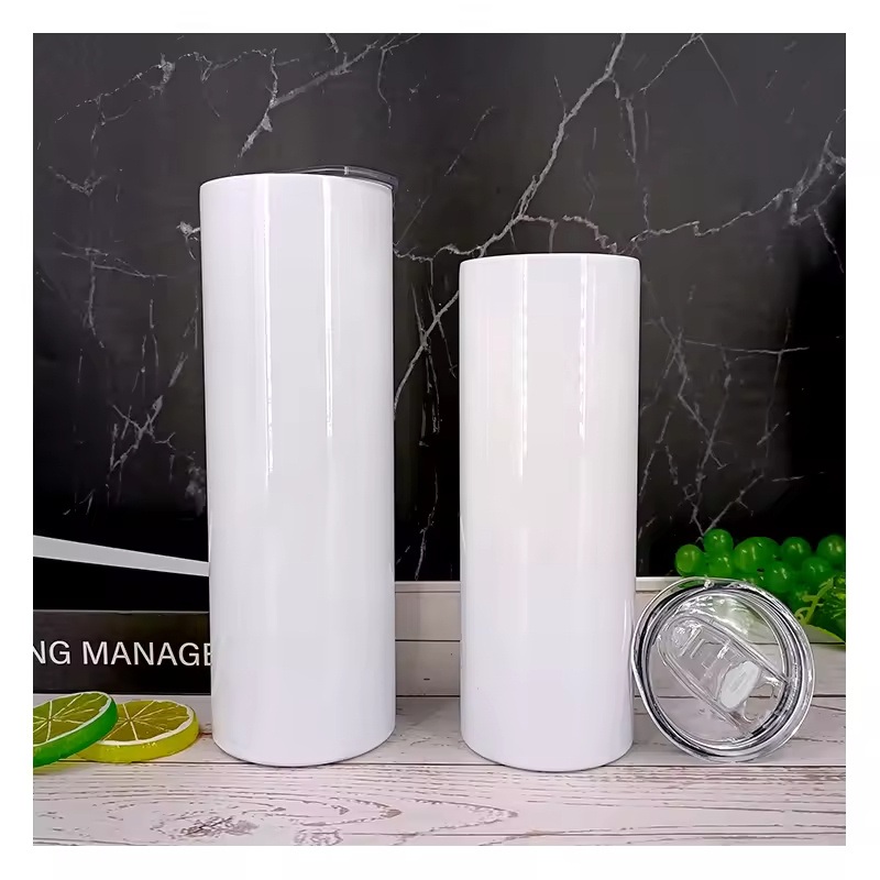 20oz Sublimation Tumblers Straight Insulated White Water Cups Tea Blank Sublimation Tumbler – Custom Promotional Tumbler and Bulk Sublimation Tumbler price