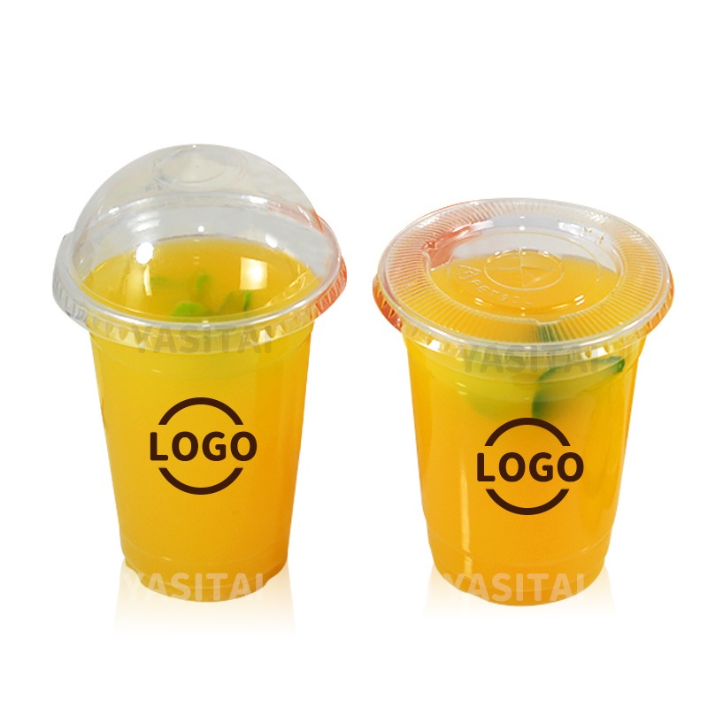 700ml Factory Transparent Clear Printing Cups with Lids, Milkshake Cold Drink Plastic Juice U Cup – Disposable Plastic Cup and Cold Ice Coffee price