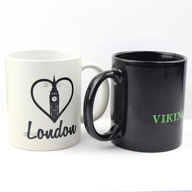 Custom Logo 11oz White Black Ceramic Mug Souvenir Porcelain Ceramic Cups Coffee Mugs – Ceramic Mug and Coffee Mug price