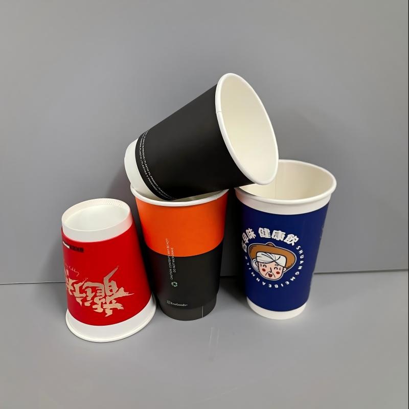 Custom Printing Eco-Friendly 8oz Insulated Disposable Double Ripple Wall Coffee Paper Cup for Hot Drinks – Eco-Friendly Customized Paper Cups and Disposable Paper Cup price