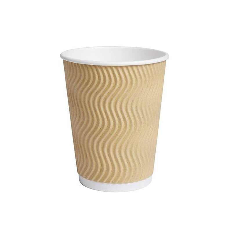 High Quality Ripple Wall Paper Cup Customizable Disposable Milk Tea Coffee Cup – Ripple Wall Cup and Paper Coffee Cup price
