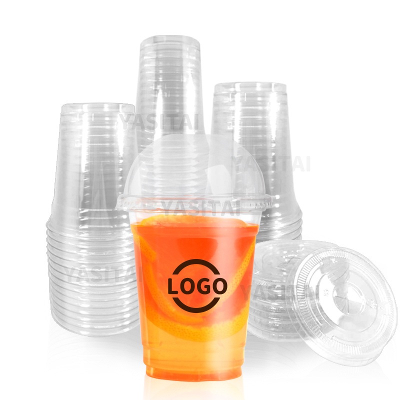 Logo Printing Pet Cold Cup Clear Plastic Transparent 16oz 20oz 24oz Disposable Drinking Cup – Disposable Plastic Cup and Plastic Cup price
