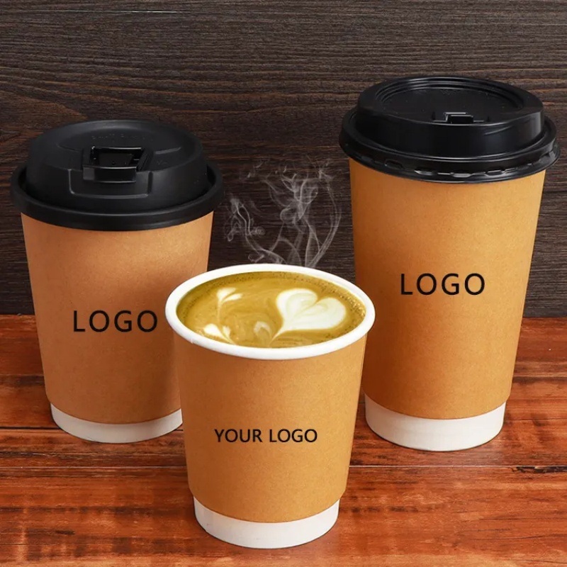 Single/Double Wall Paper Cup for Hot Drink 8oz 10oz 12oz 16oz 22oz Custom Logo Coffee Paper Cup – Paper Cup and Double Wall Paper Cups price