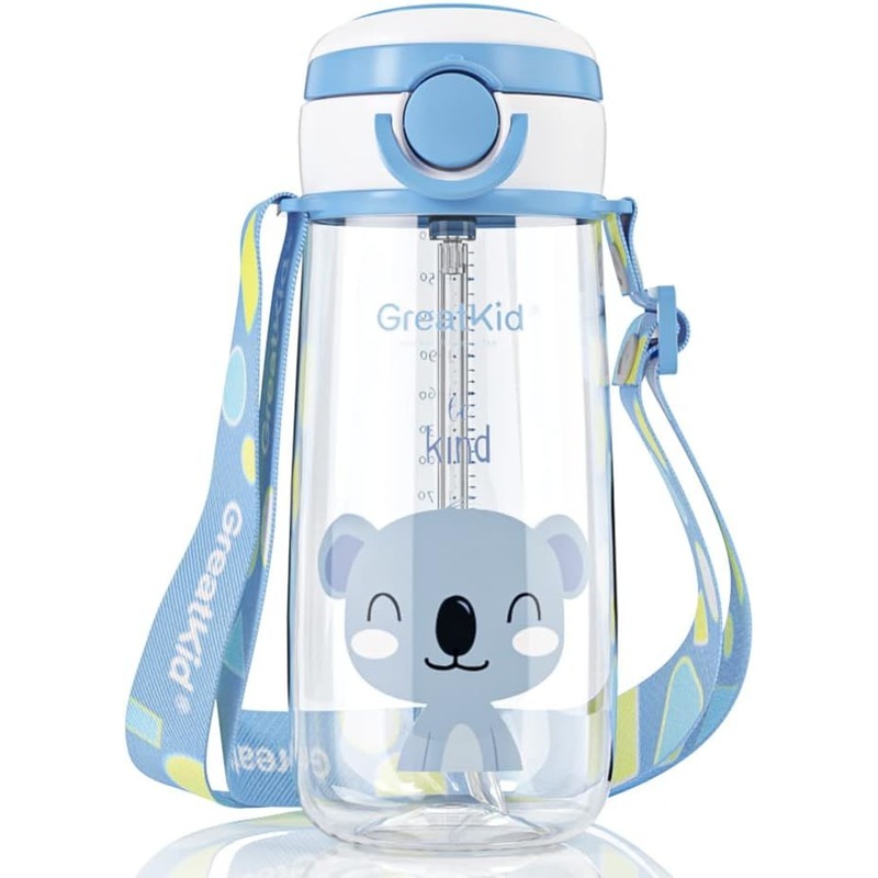 Sippy Cartoon Baby Feeding Cups Leakproof Water Bottles Outdoor Portable Childrens Water Bottle with Straws – Water Bottles and Plastic Water Bottle price