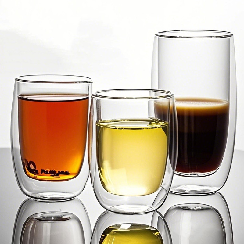 Wholesale Customized Classic Manufacture Home Heat-Resistant Double Wall Glass Coffee Cups Set – Glass Cups Set and Set of Glass Coffee Cup price