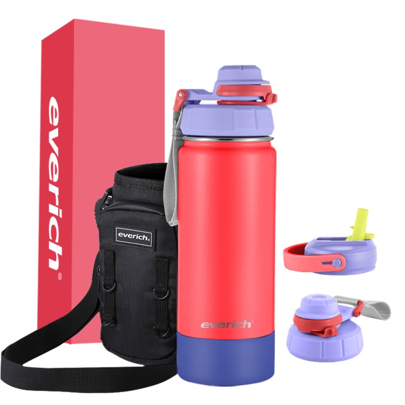 100% Leak-Proof Flip Open Lid SS304 Double Wall Insulation Water Bottle with Easy Carry Handle – Stainless Steel Water Bottle and Sports Water Bottle price