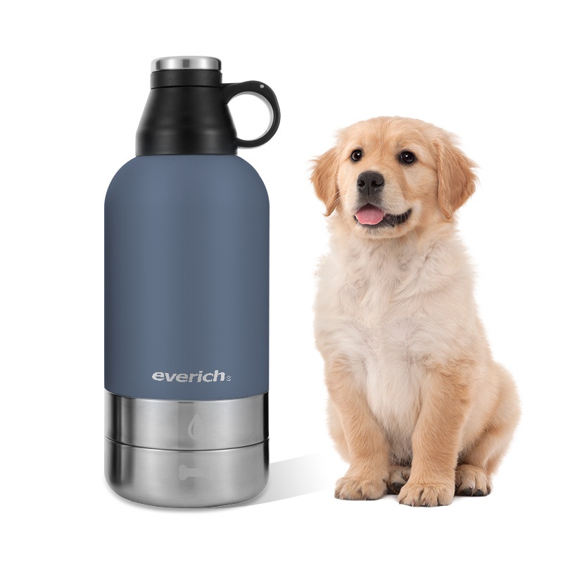32oz 64oz Food Grade Leak Proof Stainless Steel Water Bottle with Detachable Pet Container for Feed Pet – Vacuum Flask and Pet Bottle price