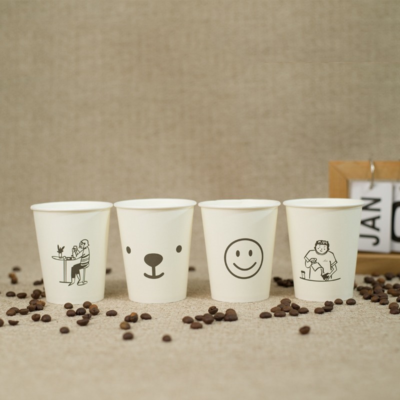 8oz Disposable English Printing 250ml Thick Household Water Cup Office Business Advertising Cup – Paper Cup and Kraft Paper Cup price