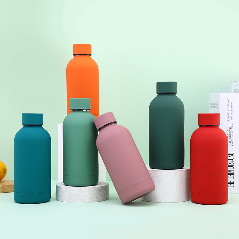 Amazon 304 Stainless Steel Small Mouth Water Bottle Thermos Cup Rubber Paint Outdoor Mens and Womens Outdoor Sports Vacuum Flask – Water Bottle and Thermos price