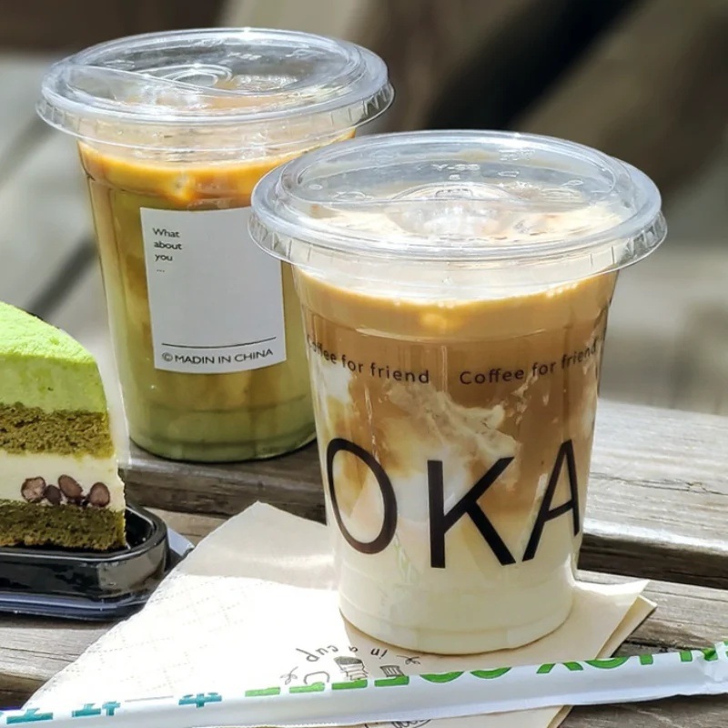 Bio PLA Wholesale Disposal Iced Coffee Cups Tea Pet Cold Tea Plastic Food Beverage Plastic Cups – Compostable Plastic Cup and Plastic Water Cup price