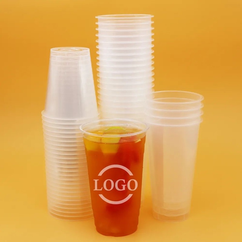 Customized Logo Clear Pet Disposable Milk Tea Ice Coffee Plastic Cup with Lid – Disposable Plastic Cups and Customized Pet Plastic Cups price