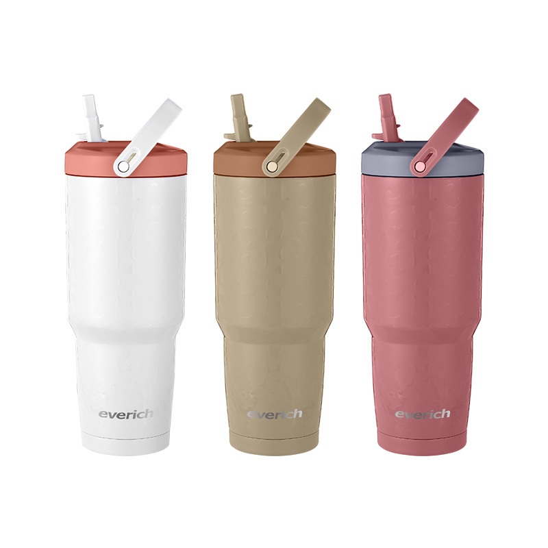 Everich 30oz 18/8 Double Wall Stainless Steel Vacuum Cup with Suction Nozzle Leak Proof – Water Bottle and Insulated Tumbler price