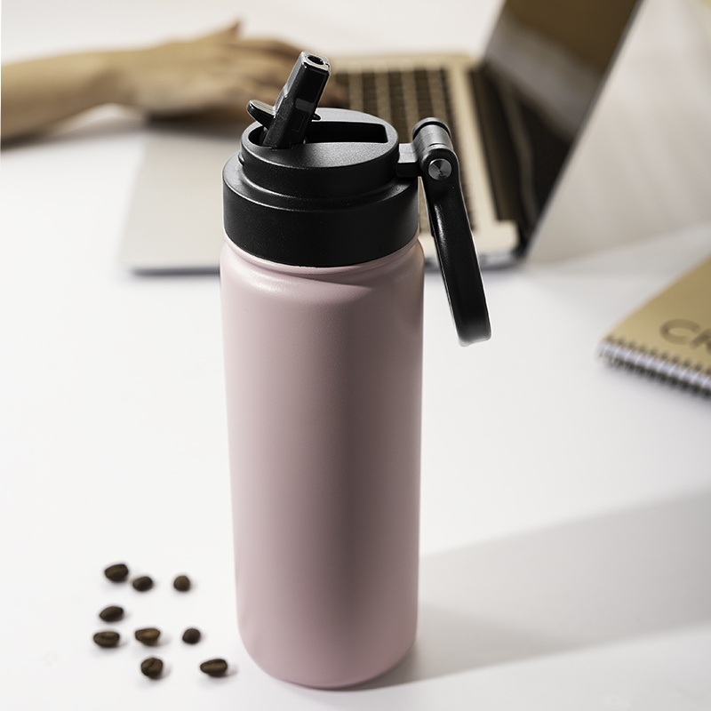 Everich Classical Wide Mouth Water Bottles Stainless Steel Double Wall Insulated BPA Free Water Bottle Leak Proof – Leak Proof and Handle Lids price