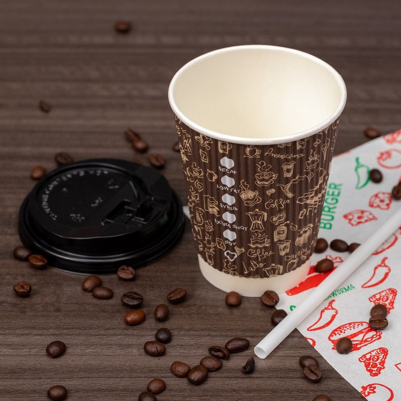 Factory Direct Sale Ripple Wall Cup with Lid for Coffee – Ripple Wall Cup and Coffee Paper Cup price