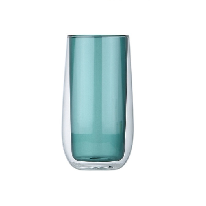 Factory Direct Sell 250ml High Borosilicate Colorful Double Wall Glass Cup Coffee Cup – Glass Cup and Glass Tea Ware price