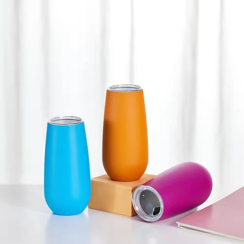 Factory Wholesale Insulated Stemless Wine Mug Champagne Tumbler Cups Flute Tumbler CE Certificate – Tumbler and Sports Water Tumbler price
