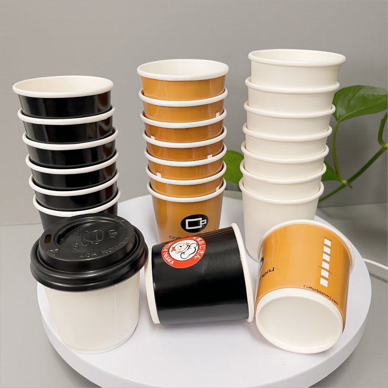 Hot Selling Disposable 100% Biodegradable Hot Double Wall Coffee Cup Kraft Paper Cups – Hot-Sale Paper Cup with Lid and Wholesale Disposable Paper Cup price