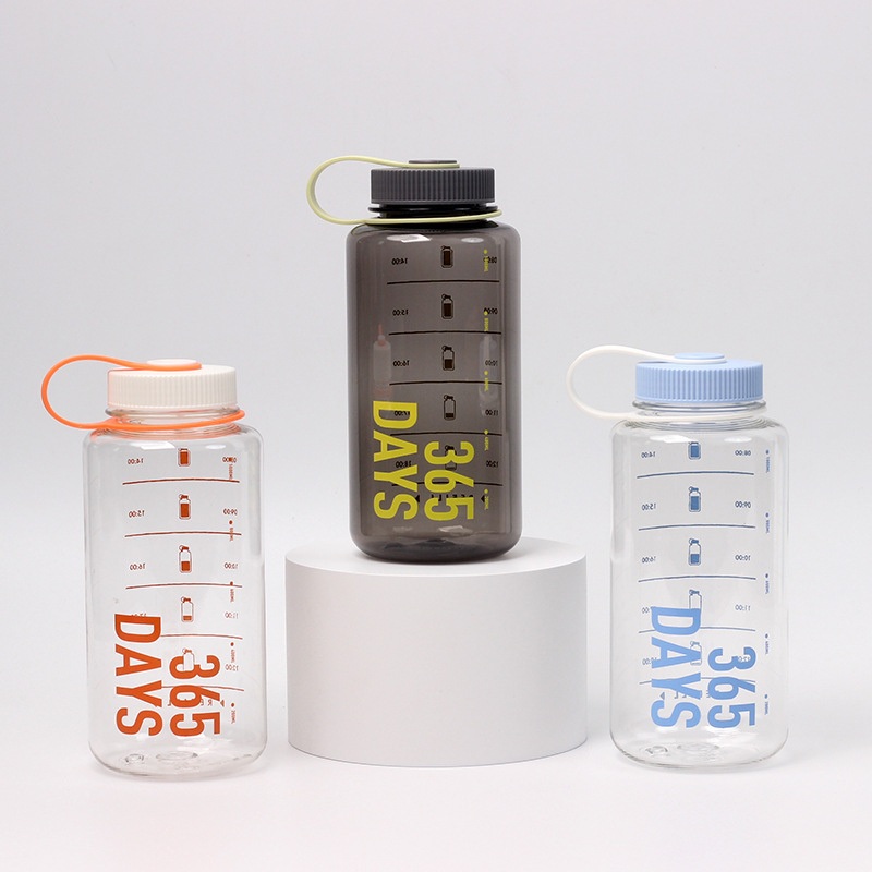 Large Capacity 1000ml Sports Fitness Cycling Water Bottle Wide Mouth Waterbottle with Time Marker Plastic Water Cup – Sport Water Bottle and Fitness Cycling Water Bottle price