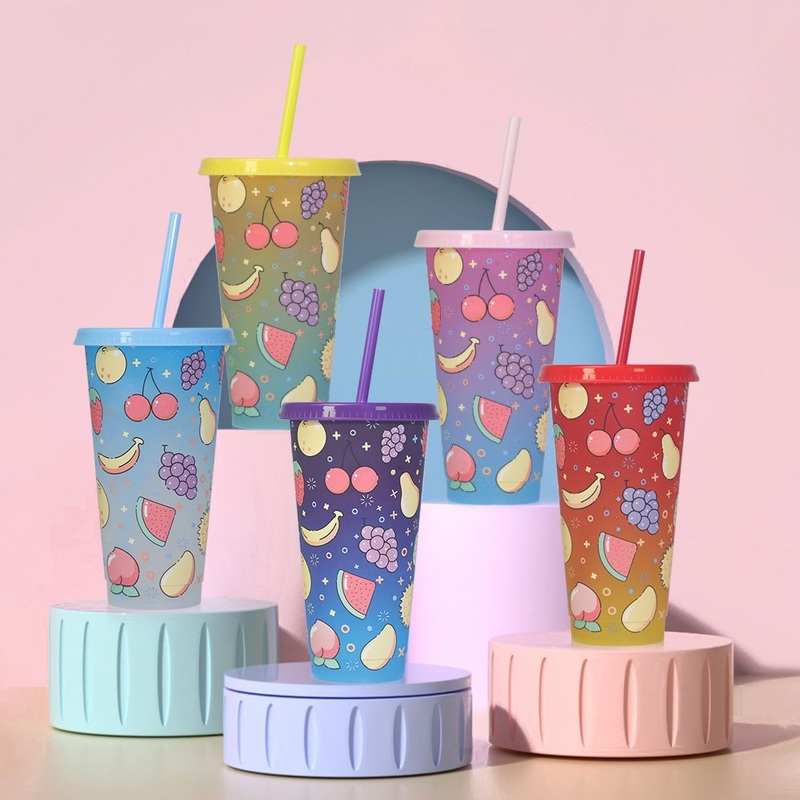 Large Capacity Single-Layer Color Changing Straw Cup for Fruits – Plastic Bottle and Pet Bottle price
