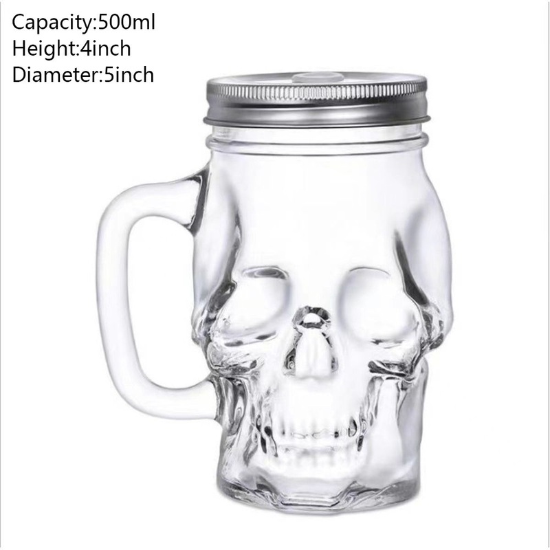 Wholesale Beverage 500ml Unique Shape Cup Glassware Metal Lids Wine Glass Cup – Glass Cup and Beer Cup price